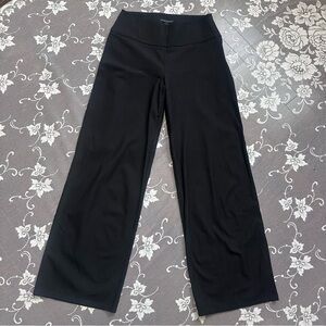 Sarah Pacini Wide Leg Pant With Side Buttons in Black Sz 0